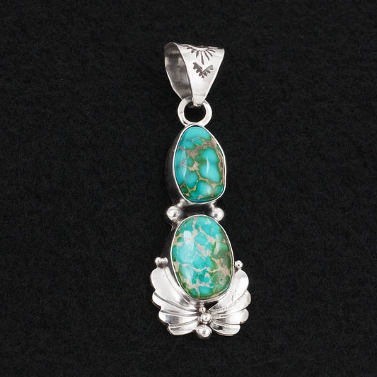 Anthony Brown Turquoise & Sterling Silver Pendant