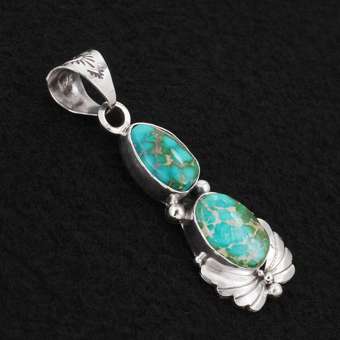 Anthony Brown Turquoise & Sterling Silver Pendant