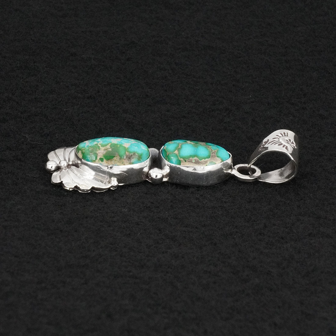 Anthony Brown Turquoise & Sterling Silver Pendant