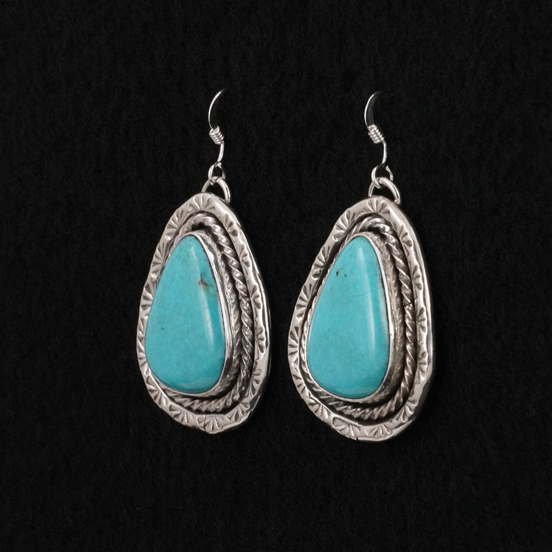 Rena Shelly Turquoise & Sterling Silver Earrings