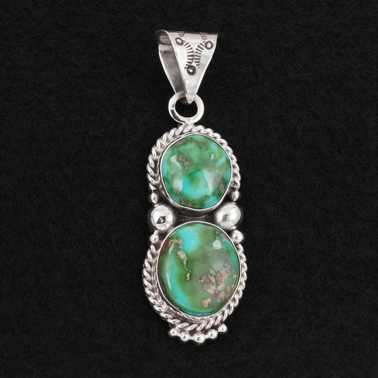 Anthony Brown Turquoise & Sterling Silver Pendant