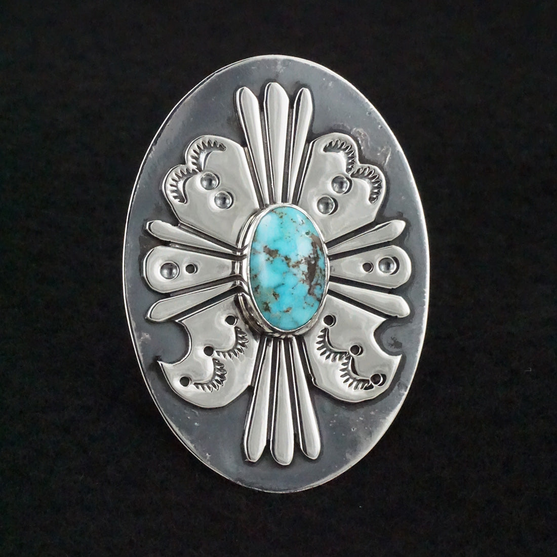 Marita Benally Turquoise & Sterling Silver Ring Size 9