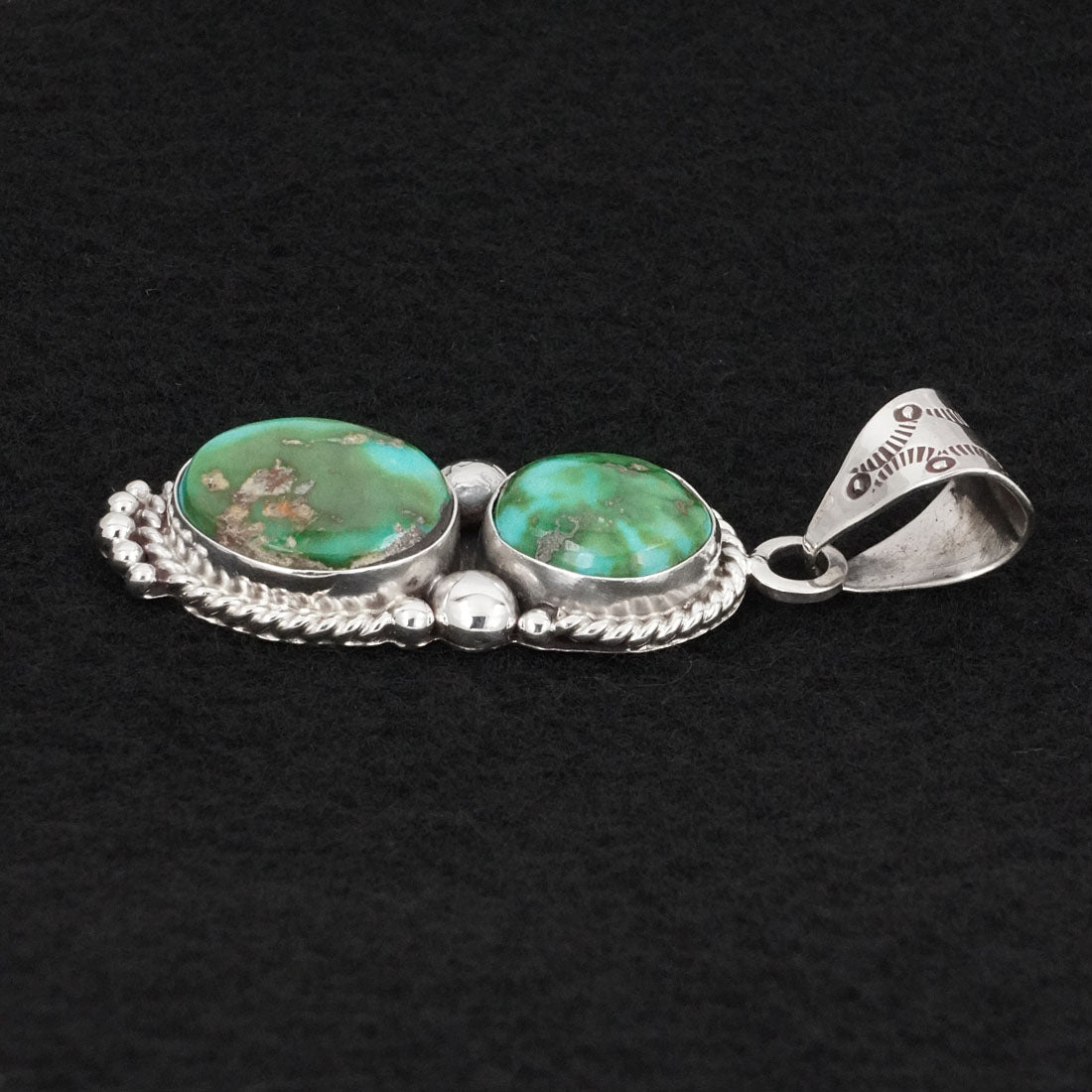 Anthony Brown Turquoise & Sterling Silver Pendant