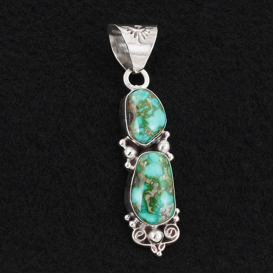 Anthony Brown Turquoise & Sterling Silver Pendant