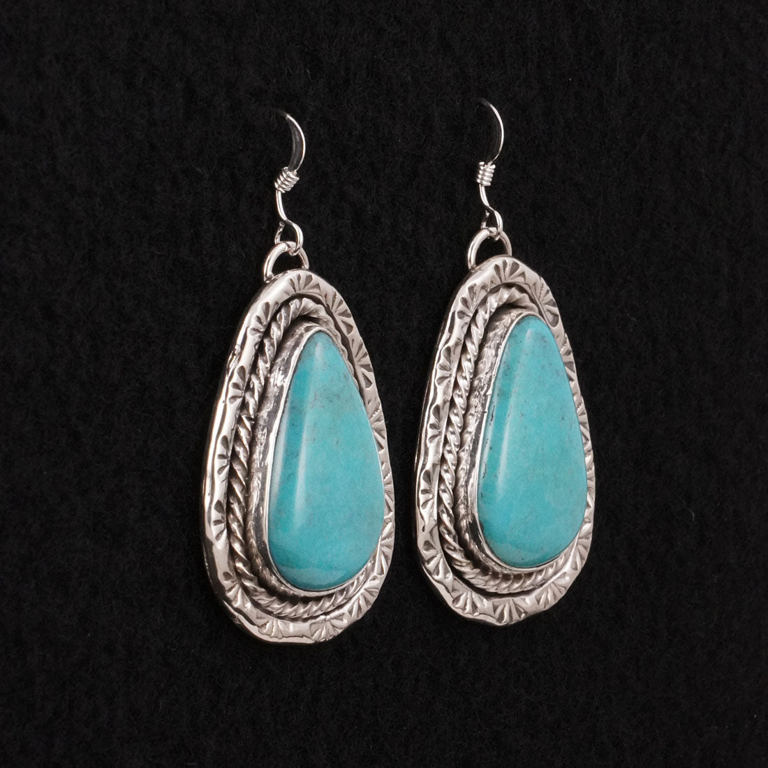 Rena Shelly Turquoise & Sterling Silver Earrings