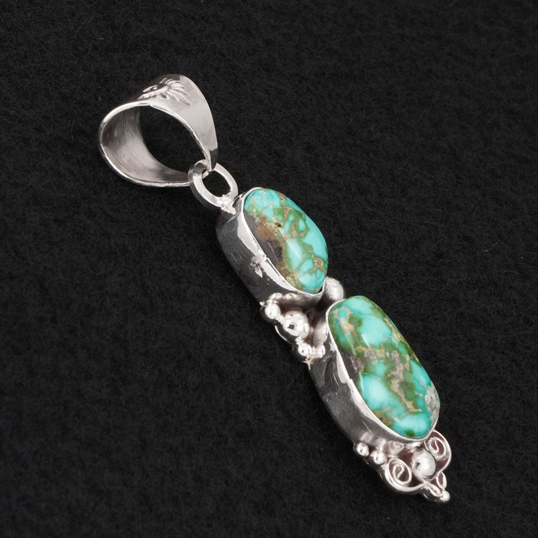 Anthony Brown Turquoise & Sterling Silver Pendant