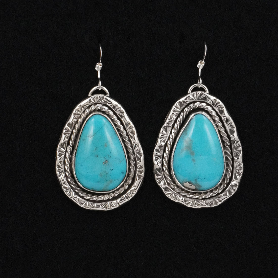 Rena Shelly Turquoise & Sterling Silver Earrings