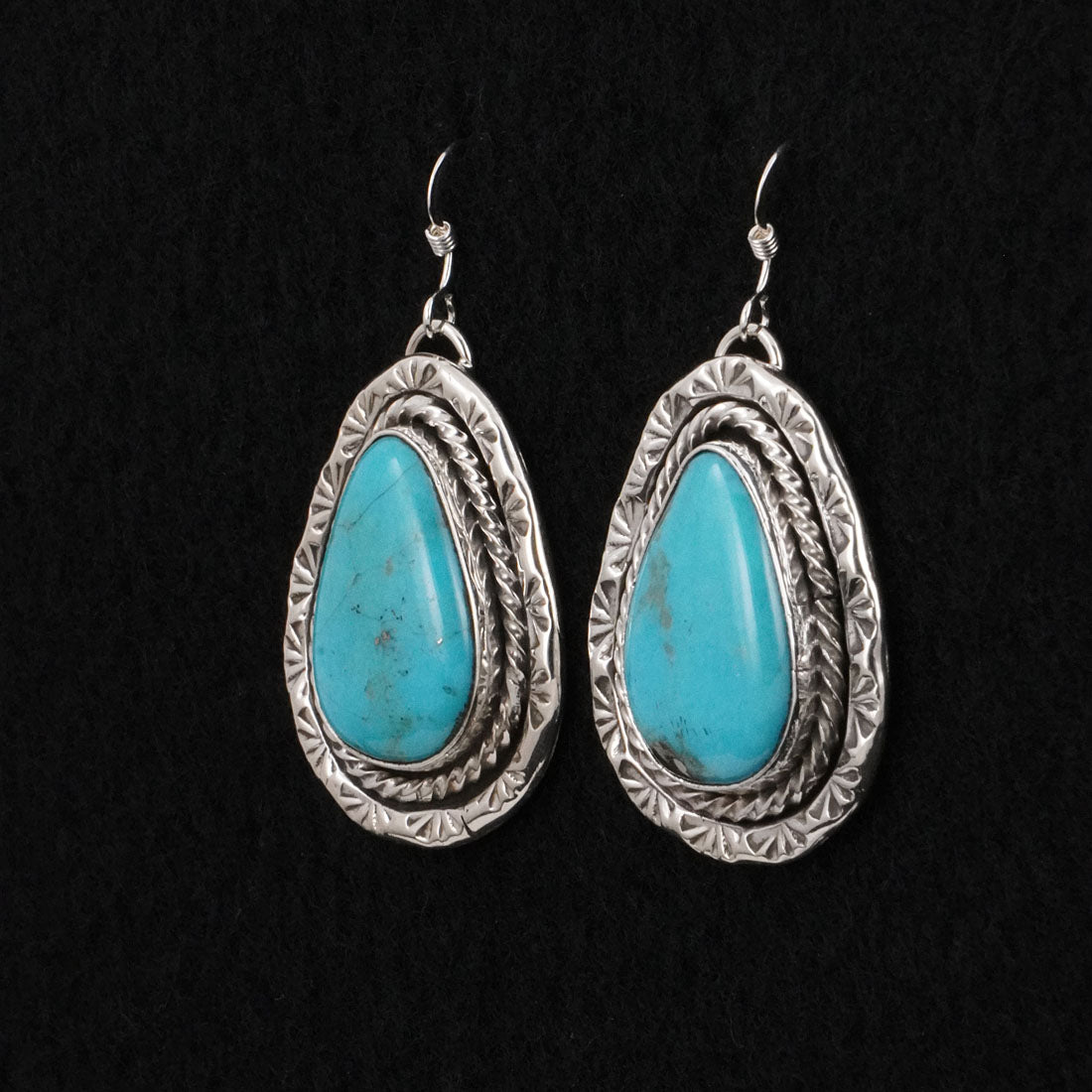 Rena Shelly Turquoise & Sterling Silver Earrings