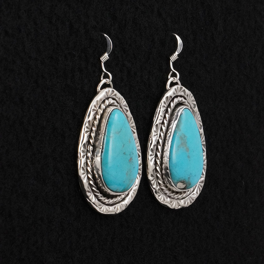 Rena Shelly Turquoise & Sterling Silver Earrings