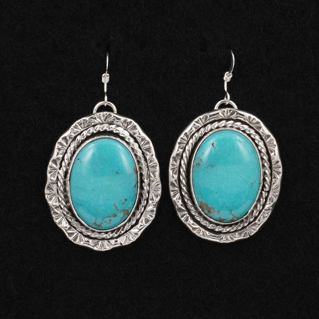 Rena Shelly Turquoise & Sterling Silver Earrings