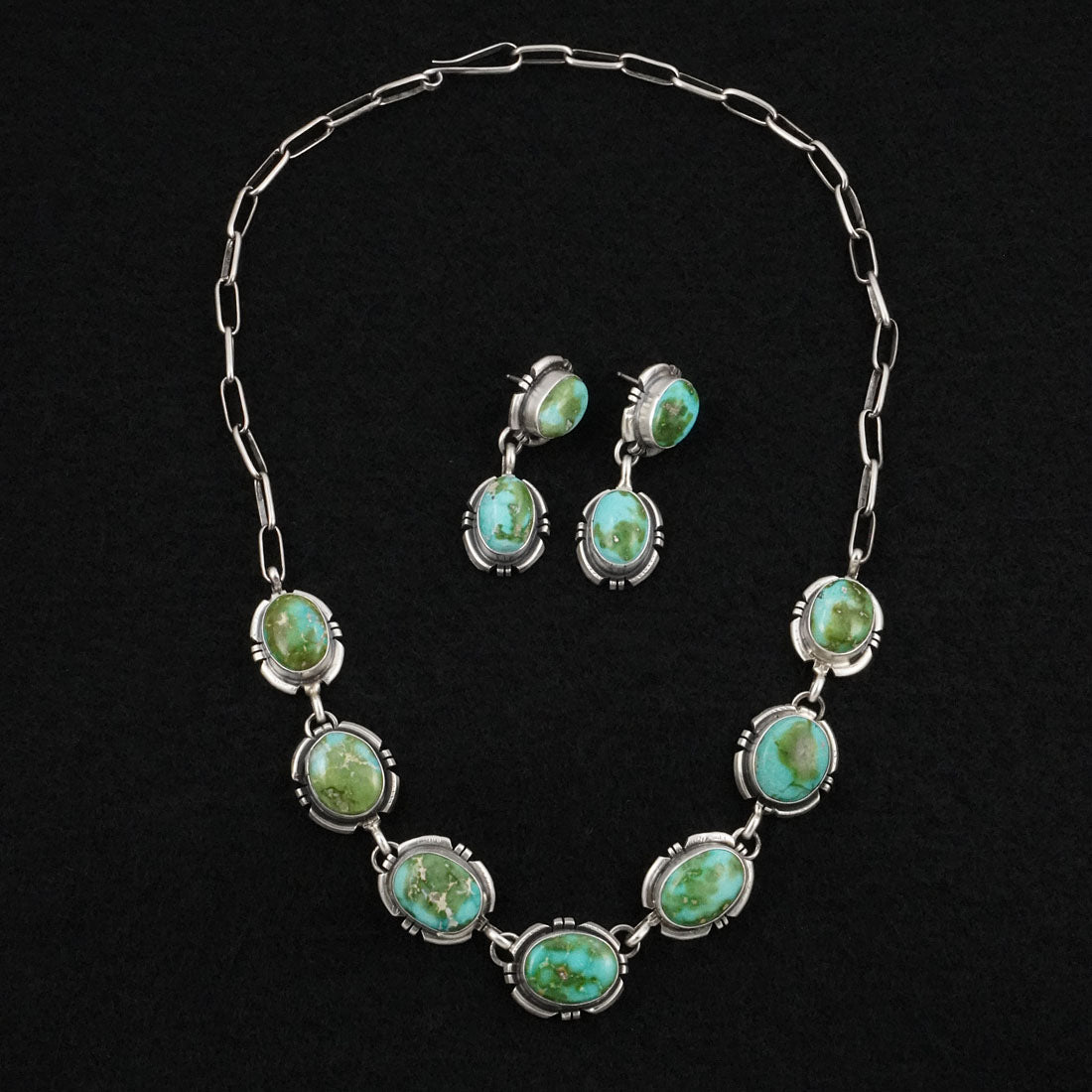 Randy Billy Turquoise & Sterling Silver Necklace Set