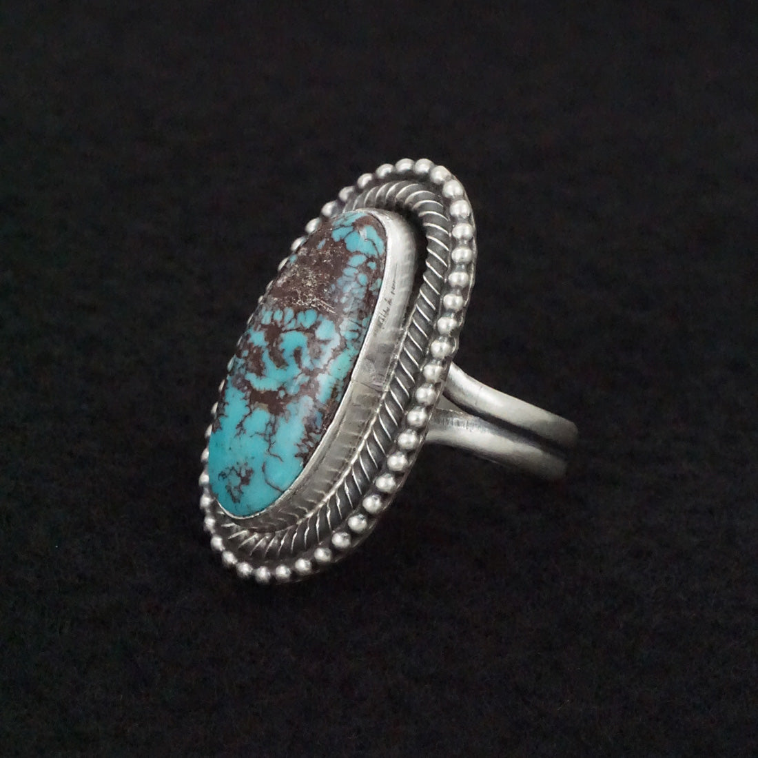 Darrin Livingston Turquoise & Sterling Silver Ring Size 8