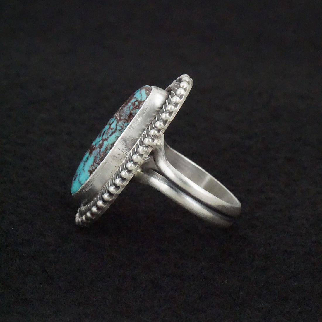 Darrin Livingston Turquoise & Sterling Silver Ring Size 8