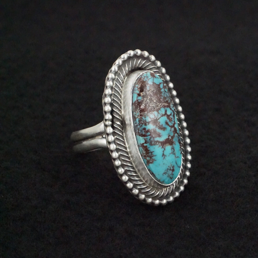 Darrin Livingston Turquoise & Sterling Silver Ring Size 8