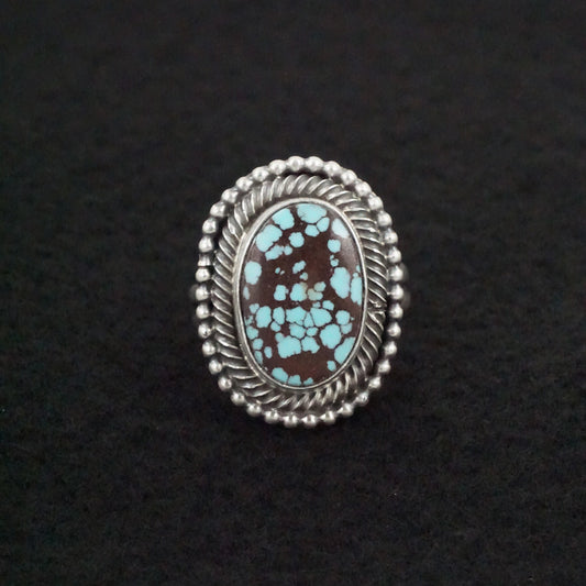 Darrin Livingston Turquoise & Sterling Silver Ring Size 8