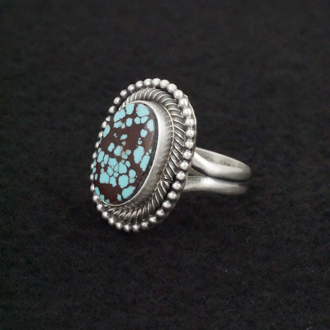 Darrin Livingston Turquoise & Sterling Silver Ring Size 8