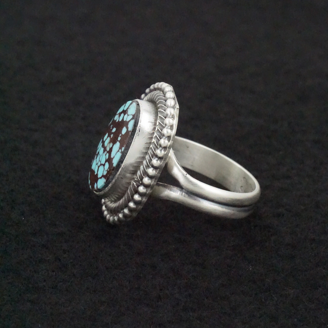 Darrin Livingston Turquoise & Sterling Silver Ring Size 8