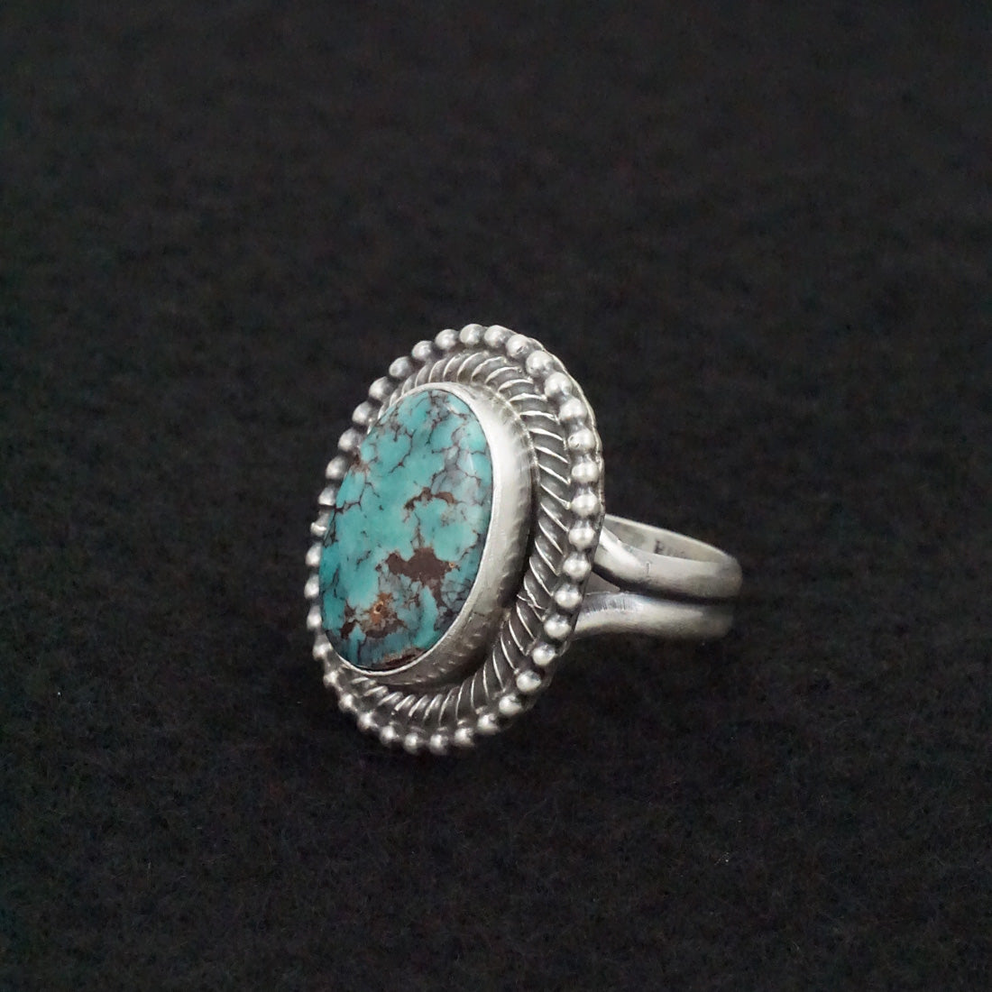 Darrin Livingston Turquoise & Sterling Silver Ring Size 7