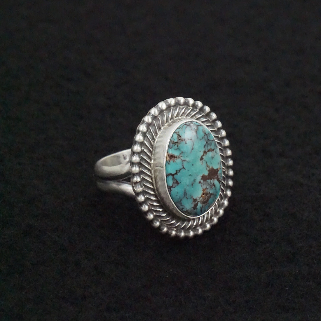 Darrin Livingston Turquoise & Sterling Silver Ring Size 7