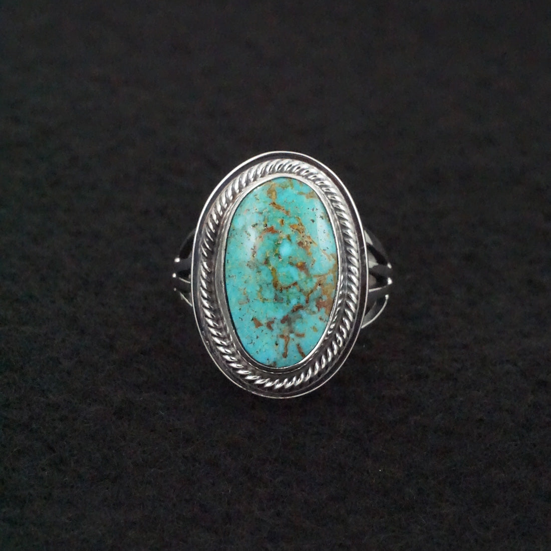 Marita Benally Turquoise & Sterling Silver Ring Size 8