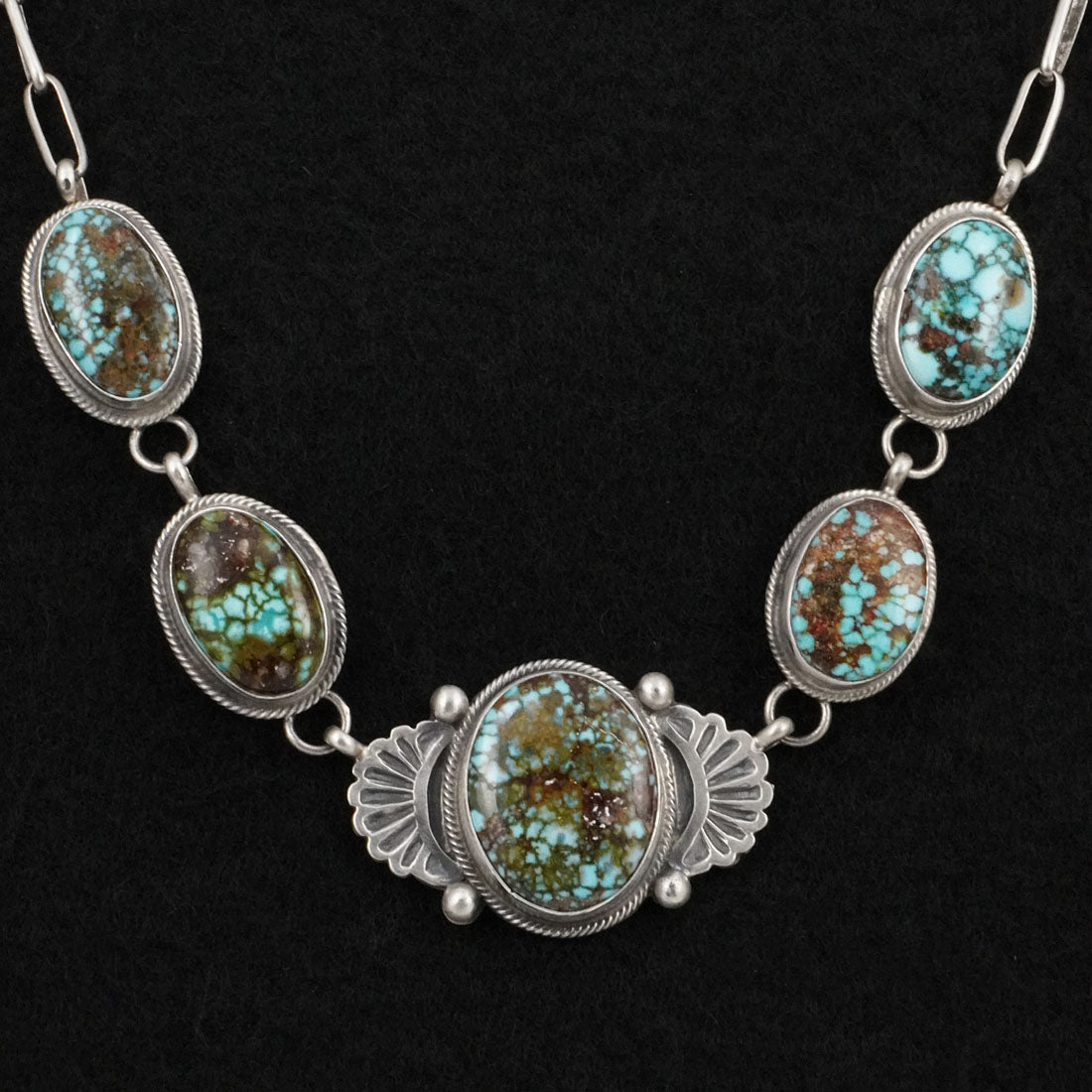 Kathleen Livingston Turquoise & Sterling Silver Necklace Set