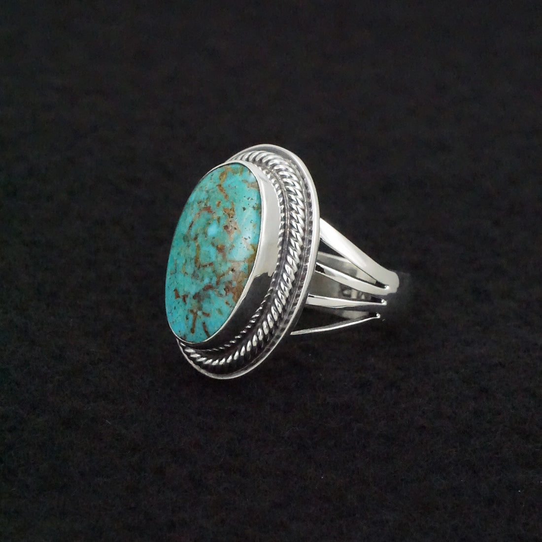 Marita Benally Turquoise & Sterling Silver Ring Size 8