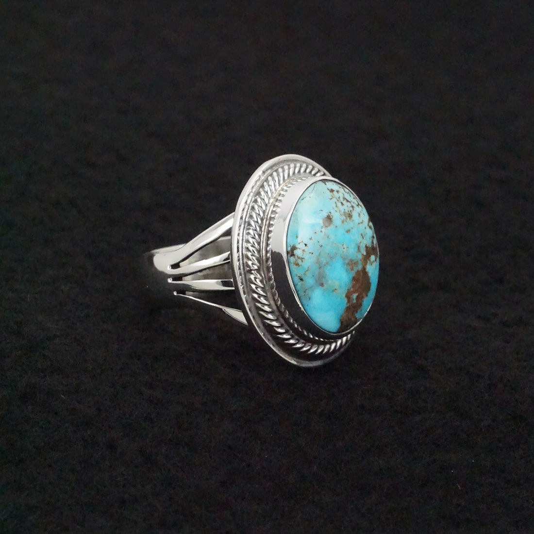 Marita Benally Turquoise & Sterling Silver Ring Size 7