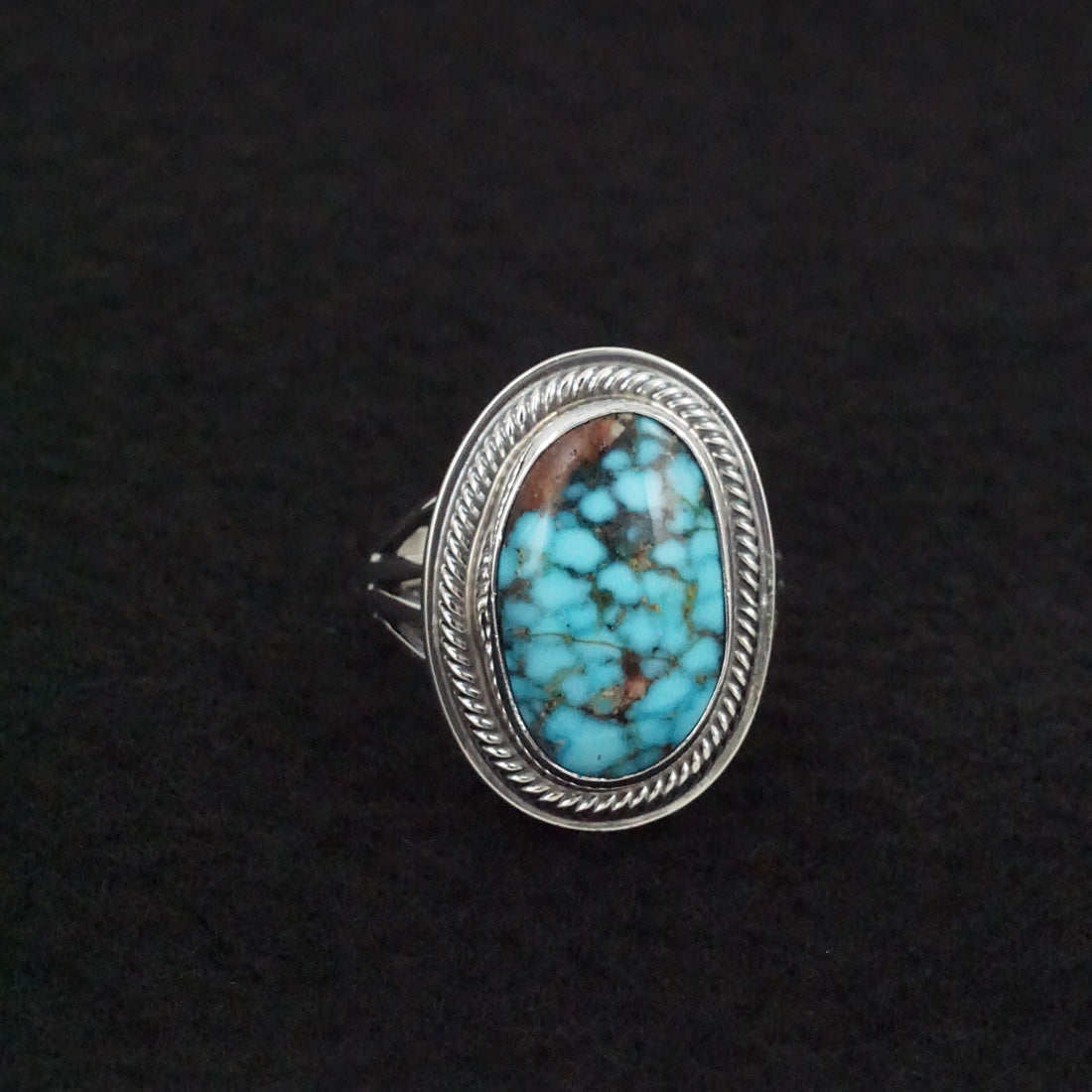 Marita Benally Turquoise & Sterling Silver Ring Size 8