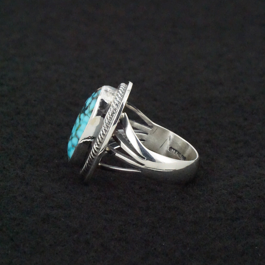 Marita Benally Turquoise & Sterling Silver Ring Size 8