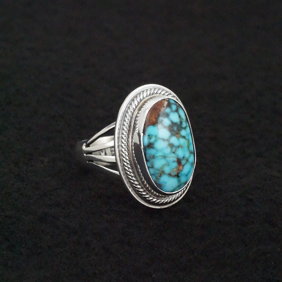 Marita Benally Turquoise & Sterling Silver Ring Size 8