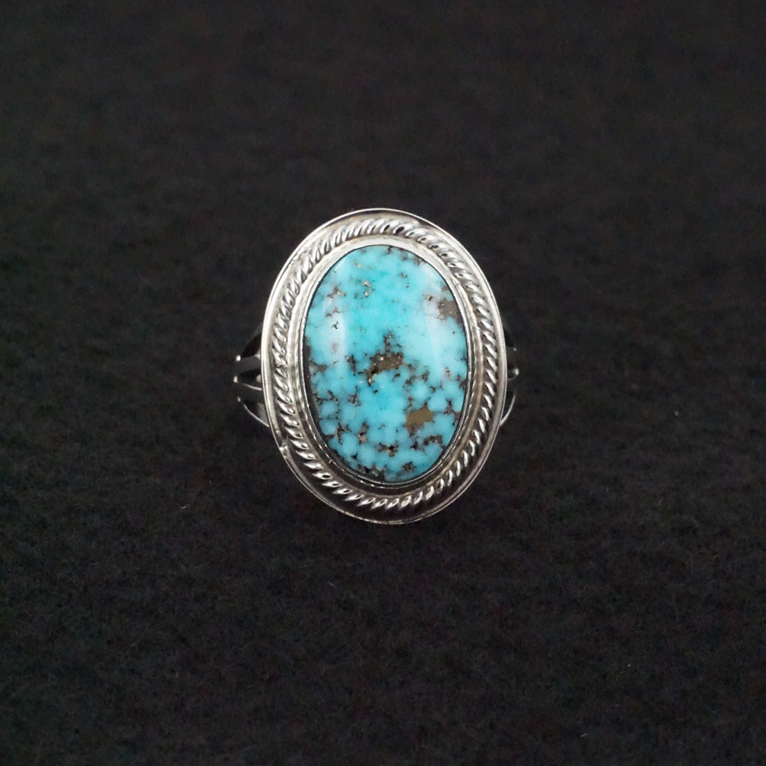 Marita Benally Turquoise & Sterling Silver Ring Size 7