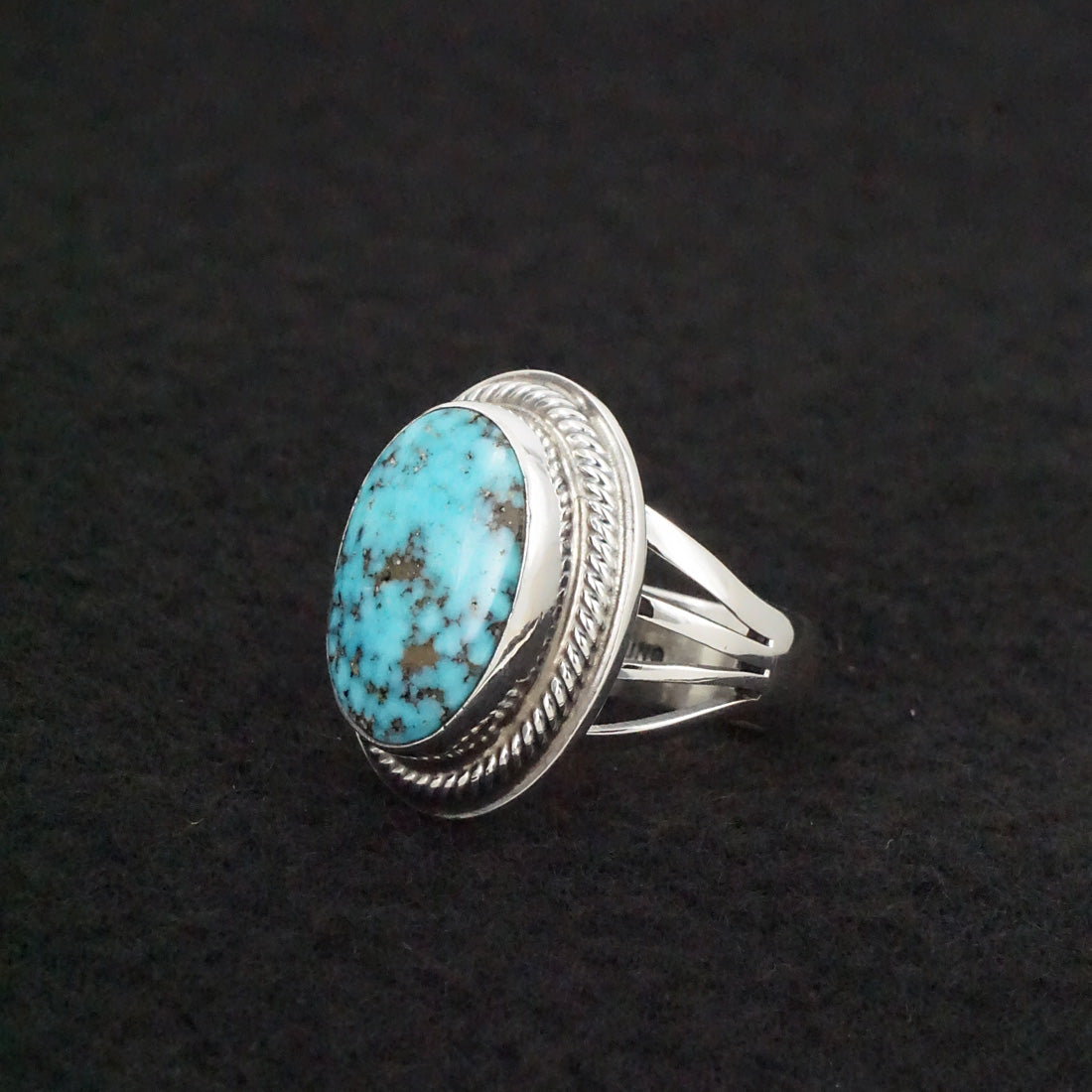 Marita Benally Turquoise & Sterling Silver Ring Size 7