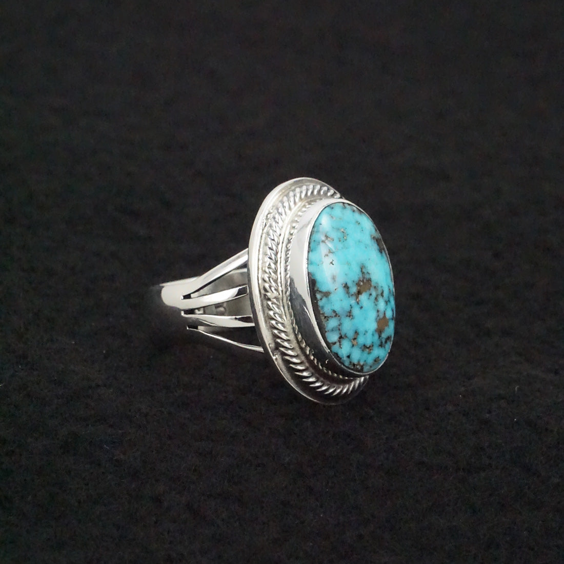 Marita Benally Turquoise & Sterling Silver Ring Size 7