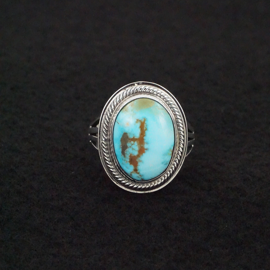 Marita Benally Turquoise & Sterling Silver Ring Size 9