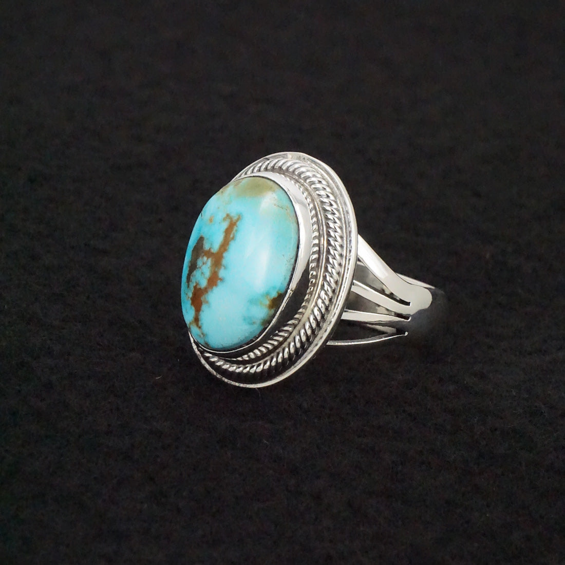 Marita Benally Turquoise & Sterling Silver Ring Size 9