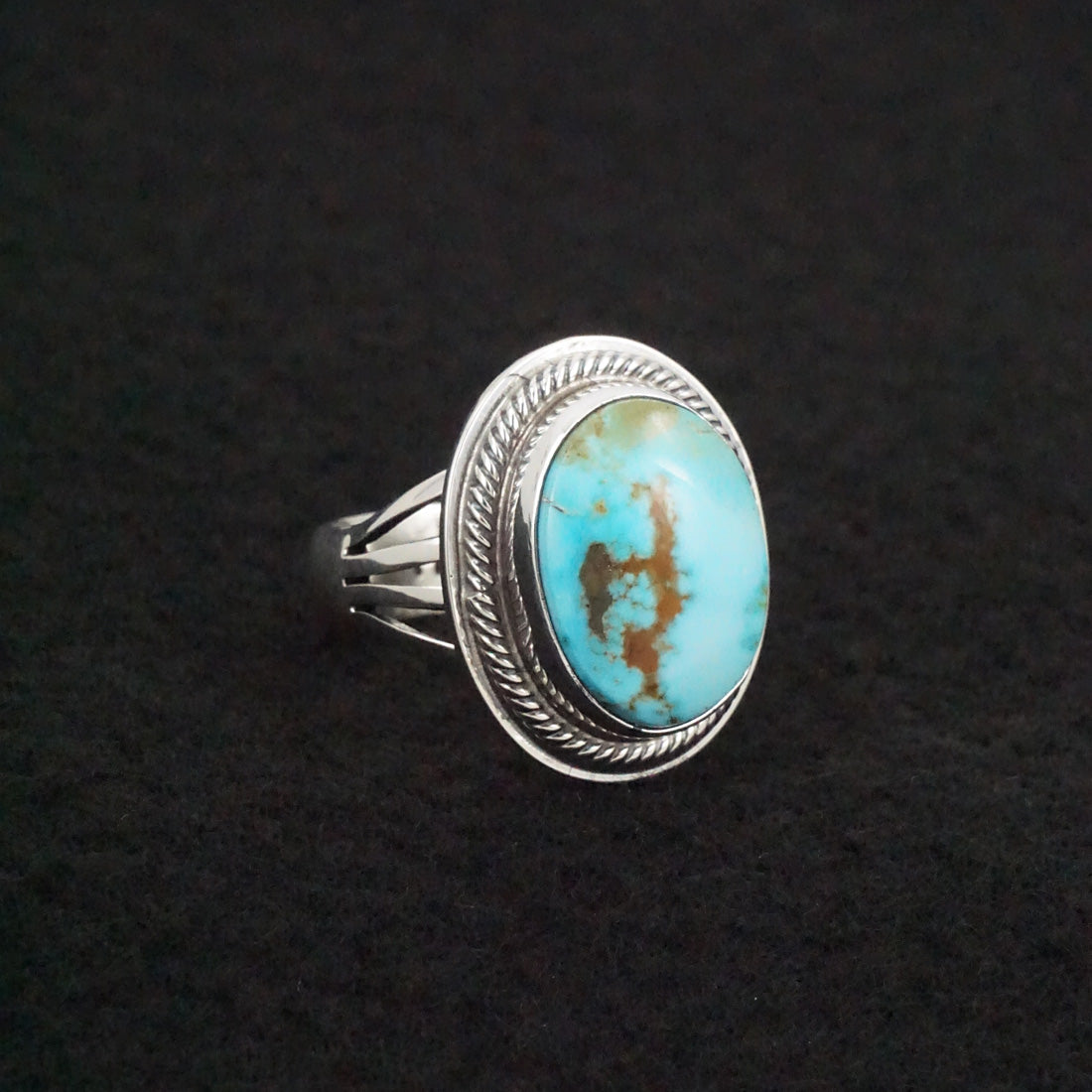 Marita Benally Turquoise & Sterling Silver Ring Size 9