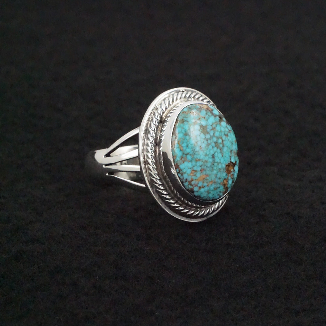 Marita Benally Turquoise & Sterling Silver Ring Size 9