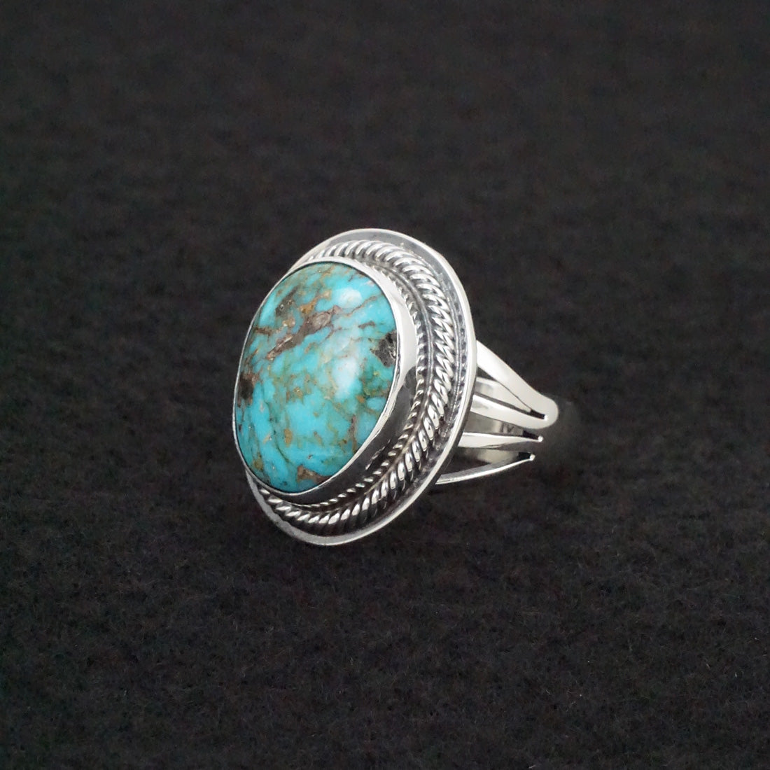 Marita Benally Turquoise & Sterling Silver Ring Size 8