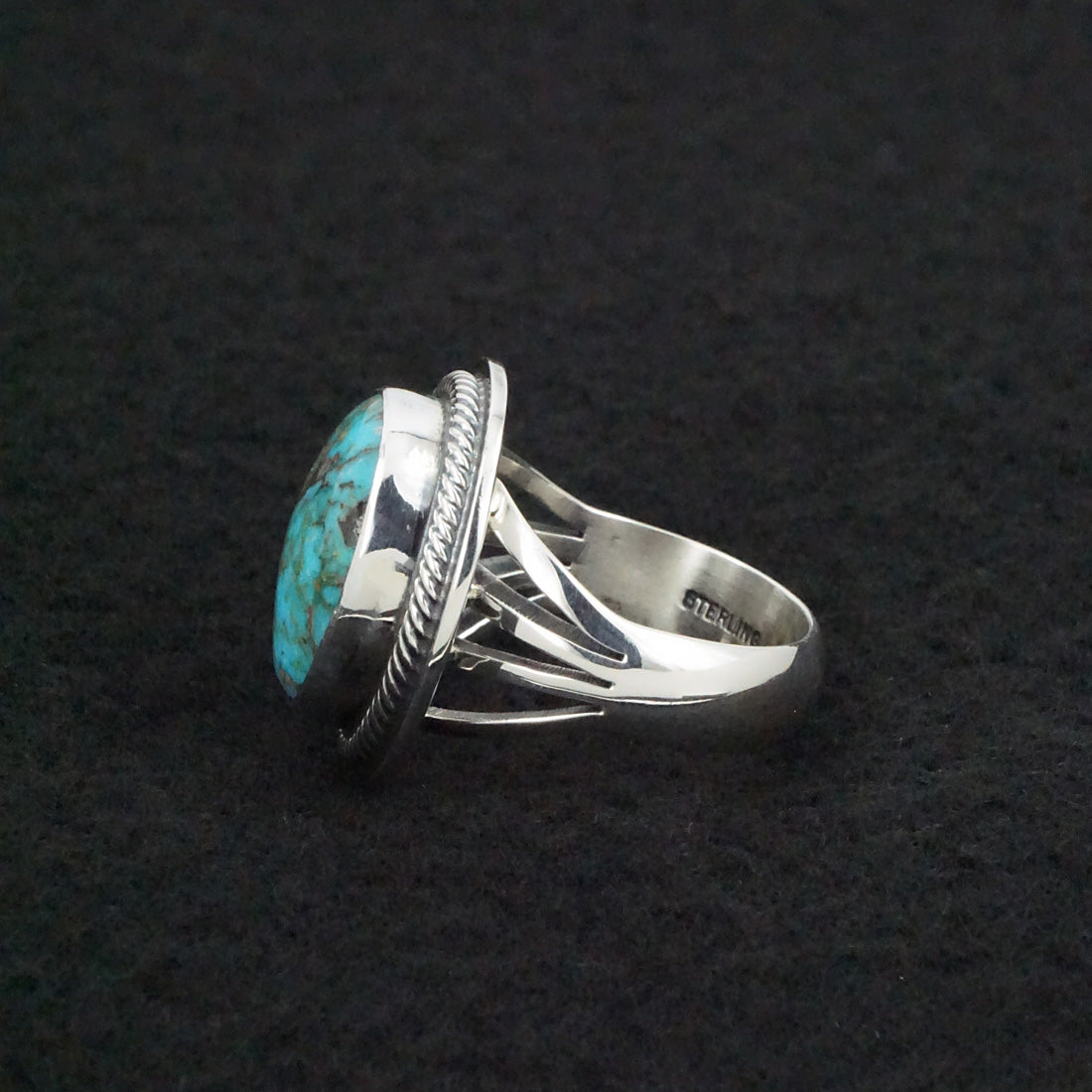 Marita Benally Turquoise & Sterling Silver Ring Size 8