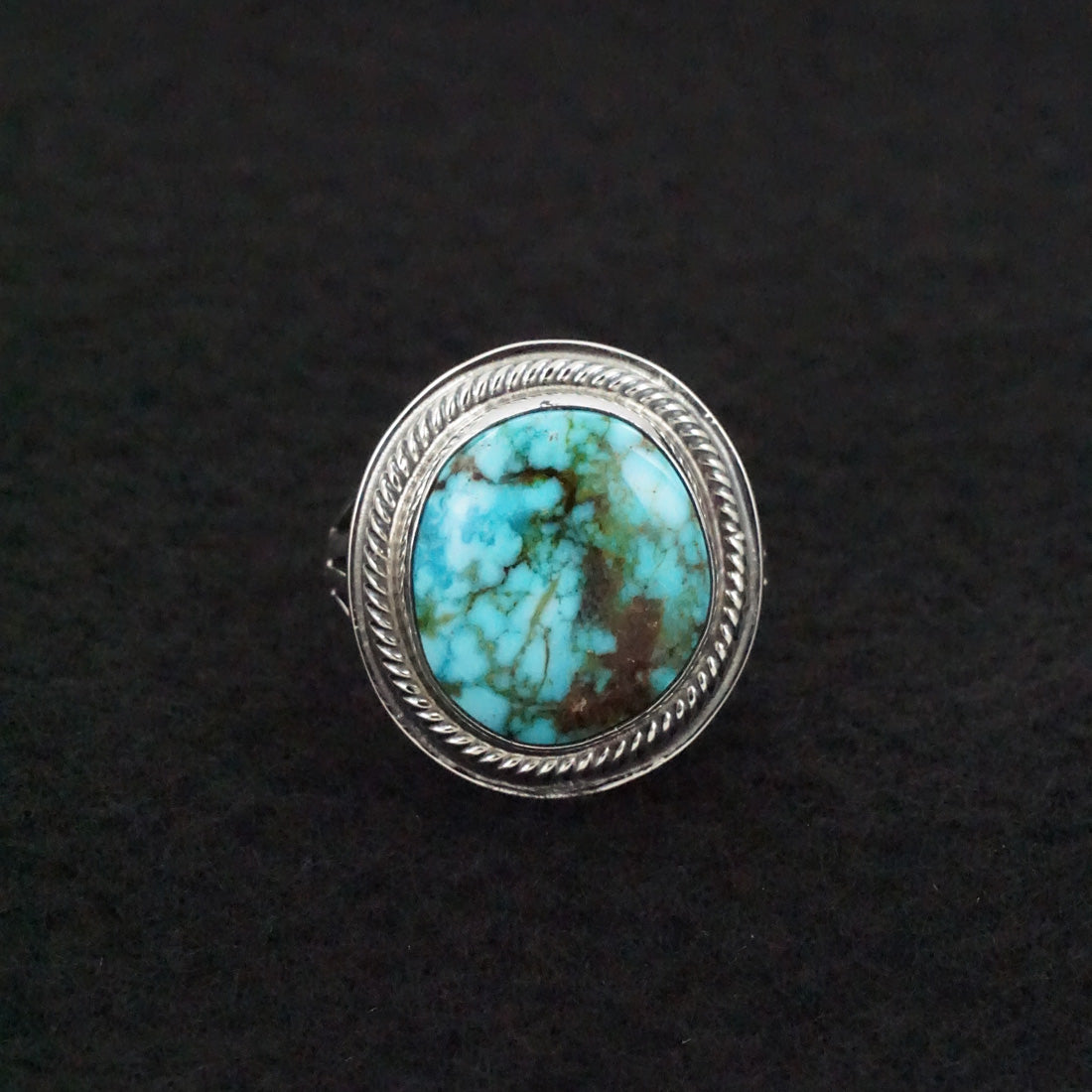 Marita Benally Turquoise & Sterling Silver Ring Size 9