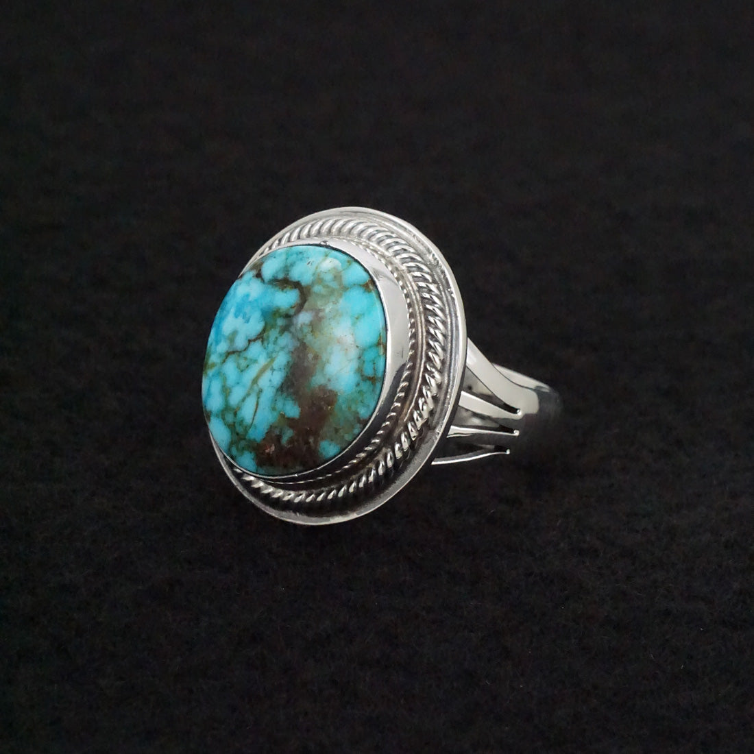 Marita Benally Turquoise & Sterling Silver Ring Size 9