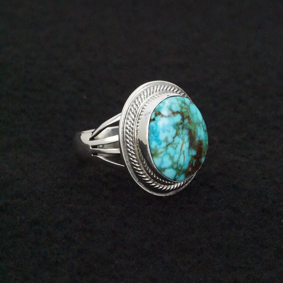 Marita Benally Turquoise & Sterling Silver Ring Size 9