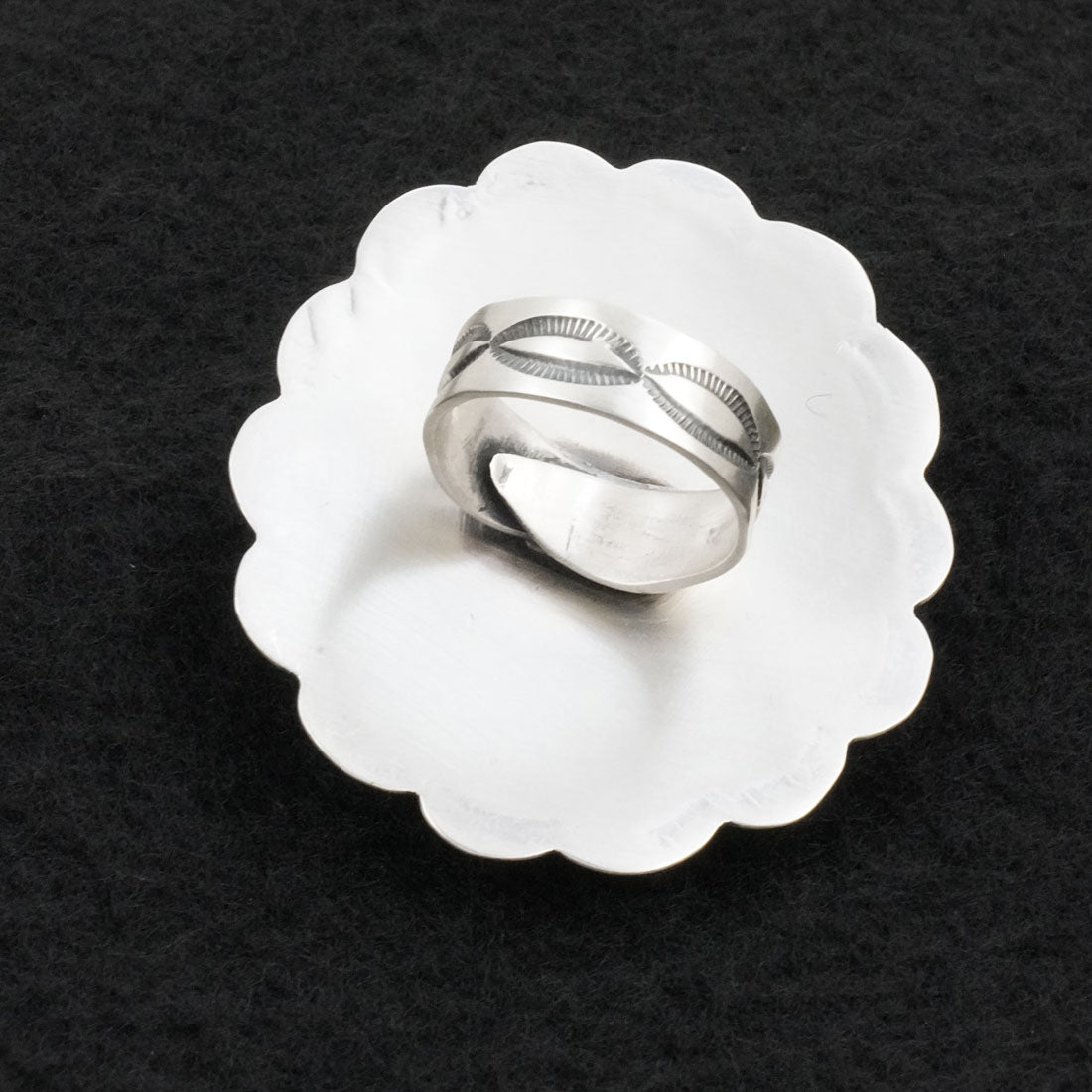 Bobby Johnson Turquoise & Sterling Silver Ring Adj.