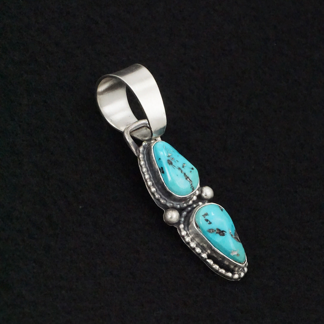 Bobby Johnson Turquoise & Sterling Silver Pendant