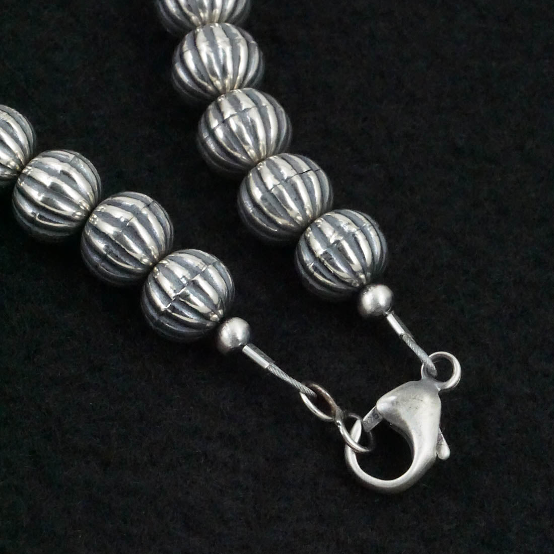 Mark Yazzie Spiny Oyster & Sterling Silver Squash Blossom Set