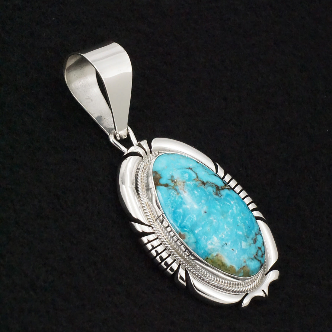 Daniel Benally Turquoise & Sterling Silver Pendant