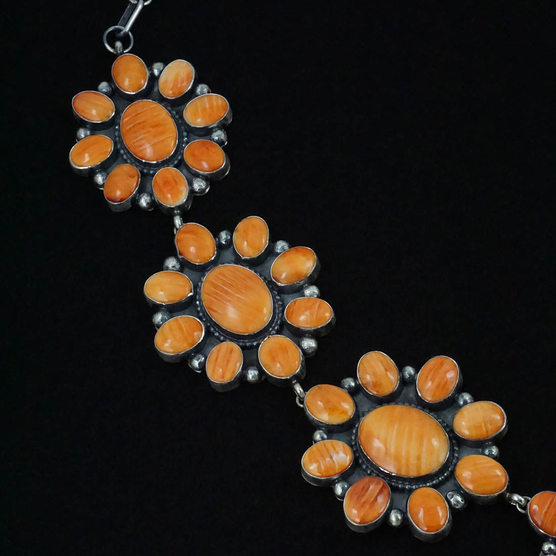 Darrin Livingston Spiny Oyster & Sterling Silver Necklace Set