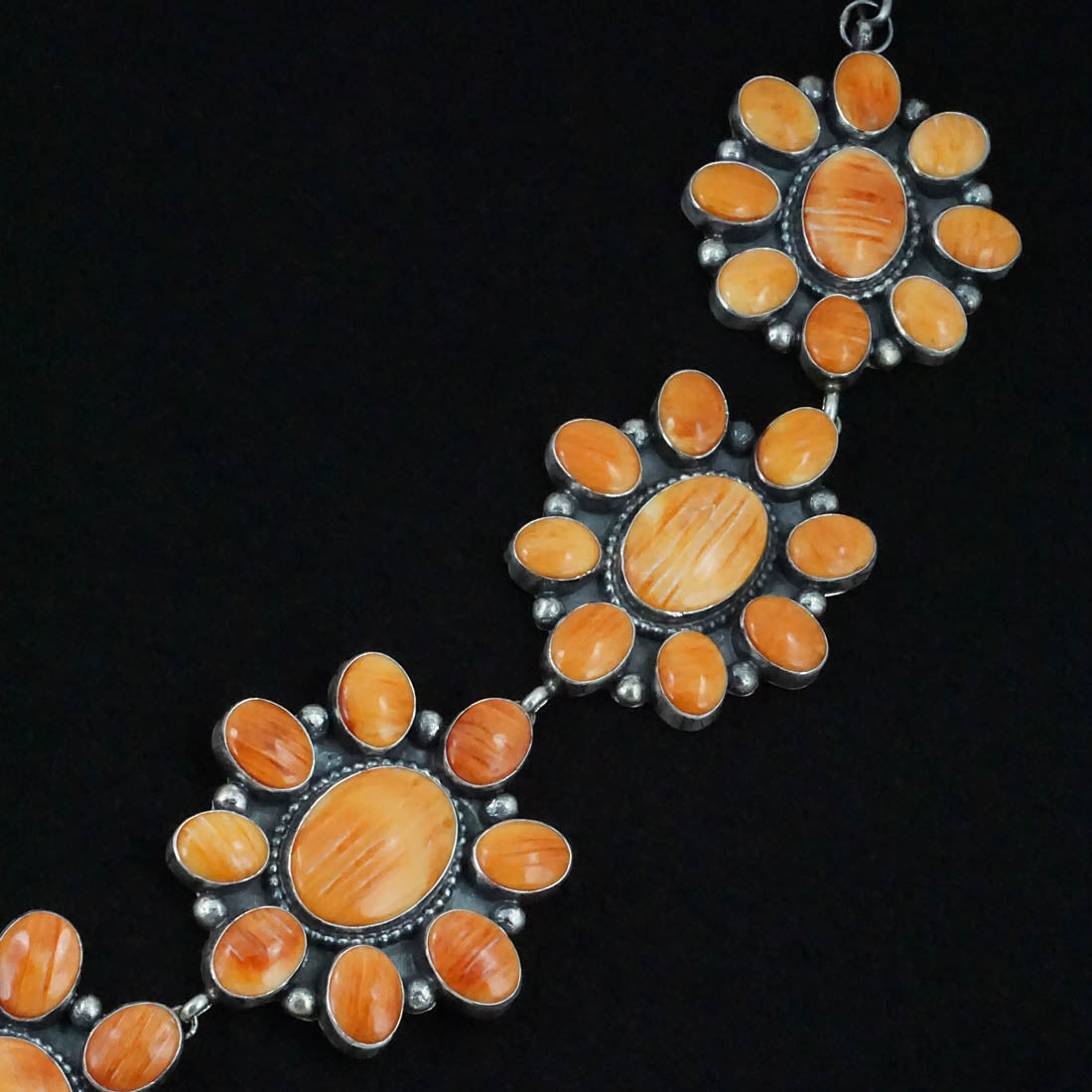 Darrin Livingston Spiny Oyster & Sterling Silver Necklace Set