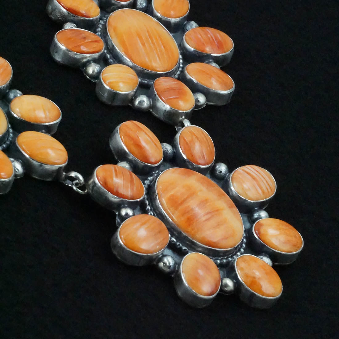 Darrin Livingston Spiny Oyster & Sterling Silver Necklace Set