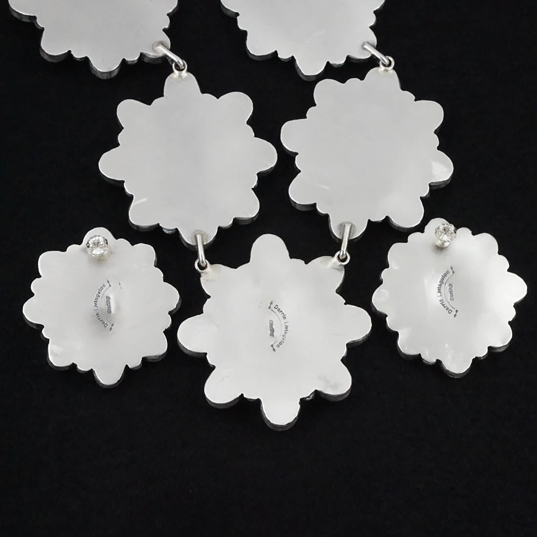 Darrin Livingston Spiny Oyster & Sterling Silver Necklace Set